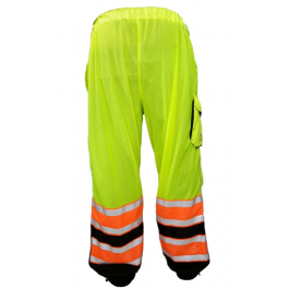 Ultimate Reflective Mesh Safety Pants - Orange & Lime