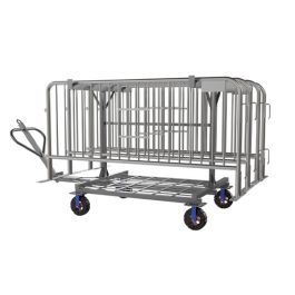 7.5 ft Metal Barricade Bundle and Transportation Cart