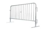 6.5 ft Metal Barricade | Flat Feet | Hot-Dip Galvanized 