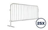 8 ft Metal Barricade Bundle and Transportation Cart