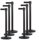 10 ft Retractable Belt Stanchion | 6-Unit Kit