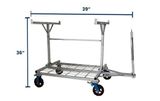 8 ft Metal Barricade Bundle and Transportation Cart