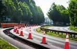28" Orange Construction Cone with Black Base