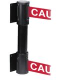 10'L Retractable Double Belt Barrier | Wall Mounted