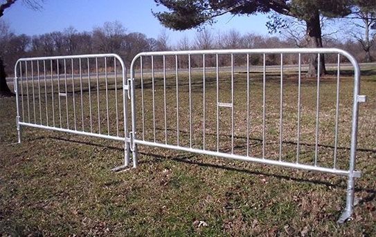 6.5 ft Metal Barricade | Flat Feet | Hot-Dip Galvanized 