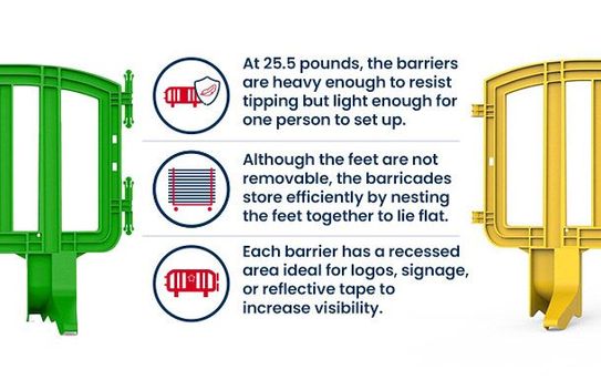 Movit® Plastic Barricades