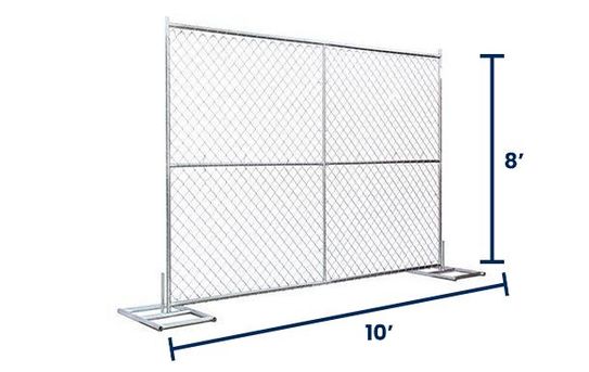 8' x 10' Chain-Link Temporary Fence | Versa | Truckload