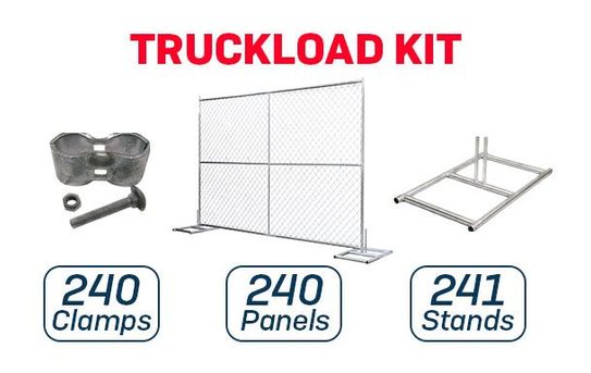 8' x 10' Chain-Link Temporary Fence | Versa | Truckload