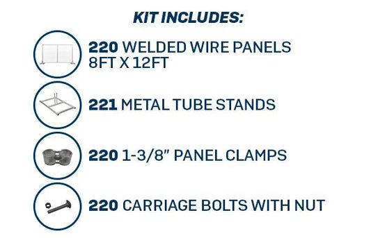 8’x12’ Versa Welded Wire Temporary Fence | Truckload