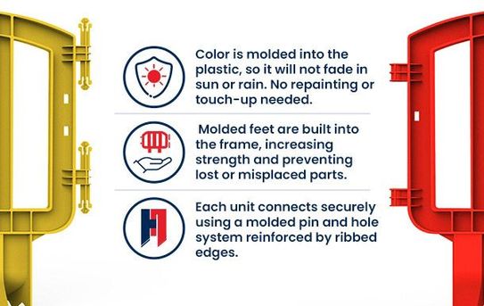 Minit® Plastic Crowd Control Barriers