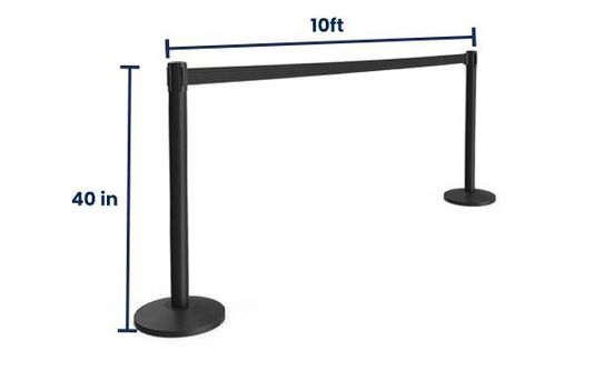 10ft Retractable Belt Stanchion