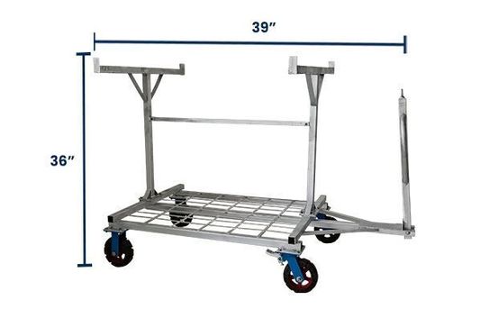 8 ft Metal Barricade Bundle and Transportation Cart