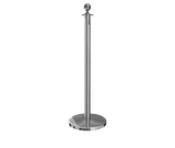 Polished Stainless Ball Top Stanchion Post with Sloped Base