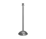 Polished Stainless Crown Top Stanchion Post with Dome Base