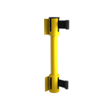 7.5'L Retractable Double Belt Barrier | Wall Mounted