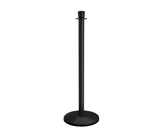 Black Crown Top Stanchion Post with Sloped Base