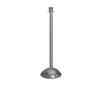 Polished Stainless Crown Top Stanchion Post with Dome Base