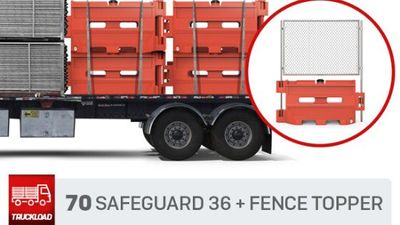 SafeGuard 36 + Fence Topper | Water Barricades Truckload