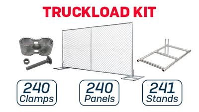 6’ x 12’ Chain-Link Temporary Fence | Inline | Truckload