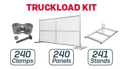 6' x 12' Chain-Link Temporary Fence | Versa | Truckload