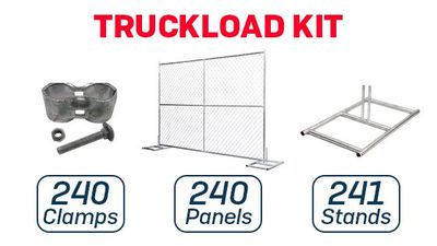 8' x 10' Chain-Link Temporary Fence | Versa | Truckload