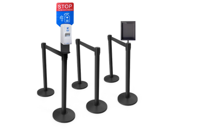 10 ft Retractable Belt Stanchion | 6-Unit Kit