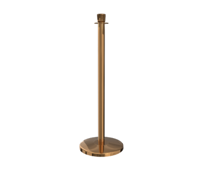 Polished Brass Crown Top Stanchion Post with Sloped Base